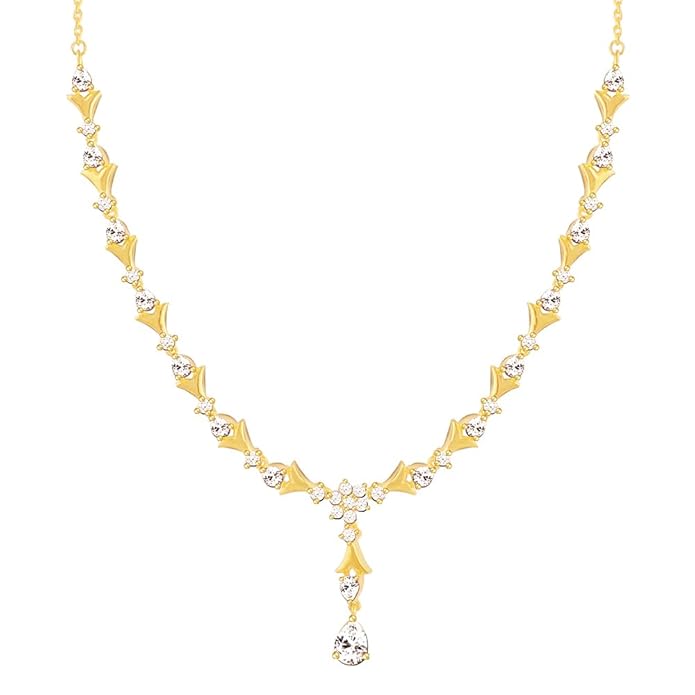 GIVA 925 Silver Golden Glinting Joy Zircon Pendant| Necklace to Gift Women & Girls | With Certificate of Authenticity and 925 Stamp