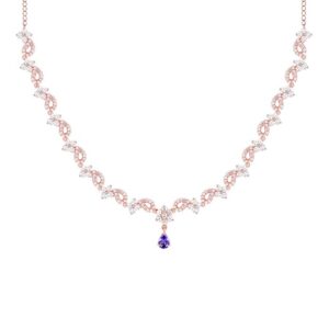 Silver Rose Gold Bridal Celebration Necklace